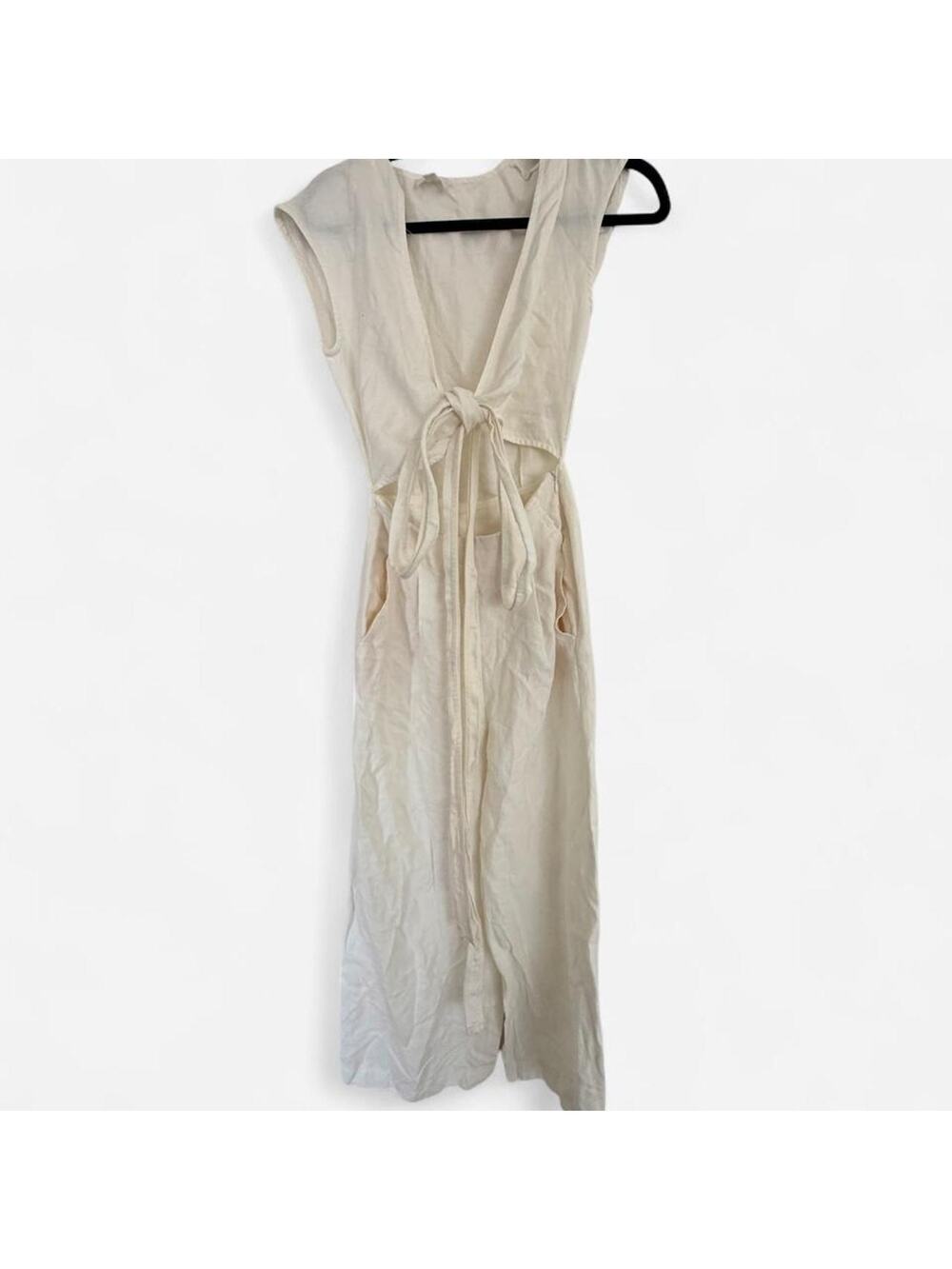 Aritzia wilfred white linen jumpsuit 00